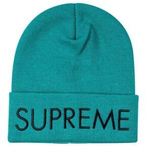 Supreme Capital Logo-Embroidered Beanie - Teal Blue. One Size. Unisex. EUC!